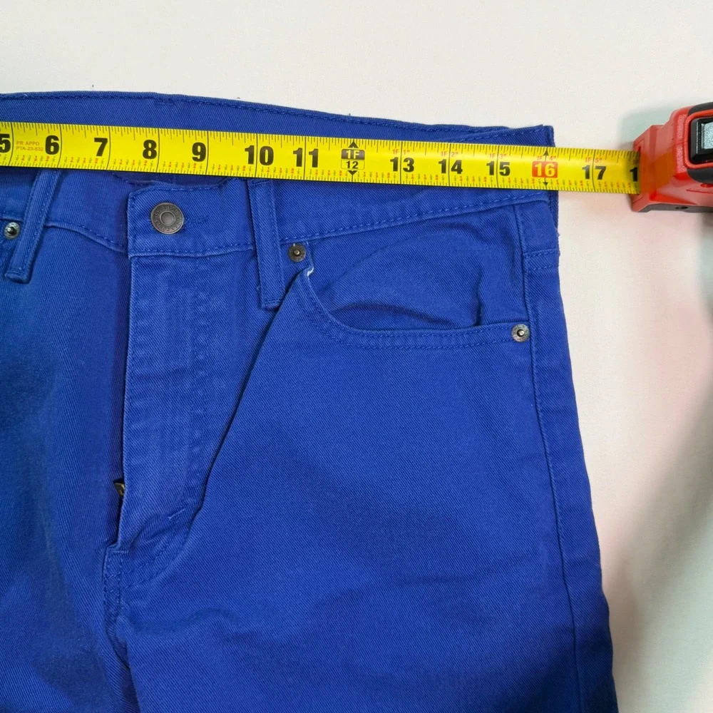 Levis 513‎ Slim Straight Jeans Mens 32x32 Vibrant Blue Stretch Denim Pants